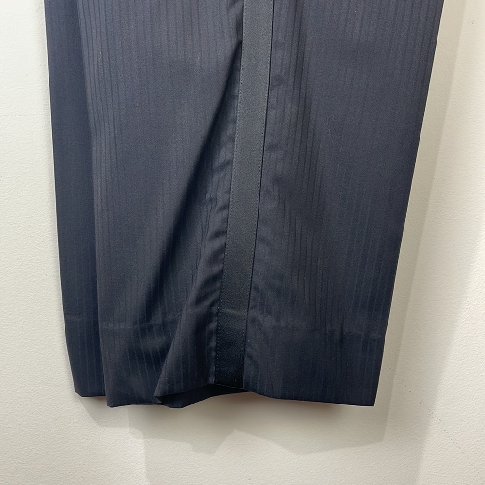 Royal Classic Tom James Black Pinstripe Custom Tux Tuxedo Suit One-button 46 - Picture 9 of 16